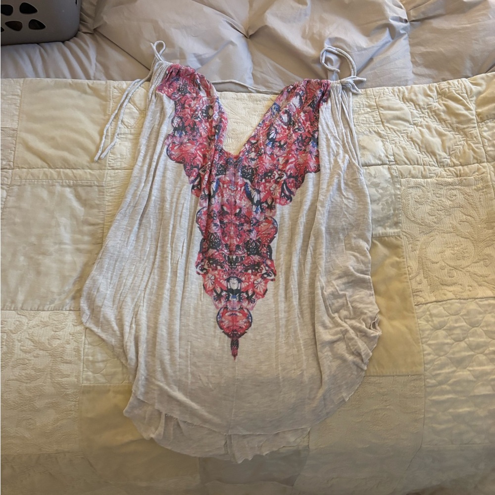 Free People Flowy Open Back Top
